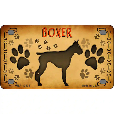 Boxer Novelty Metal License Plate 4" x 2.2" (MLP)