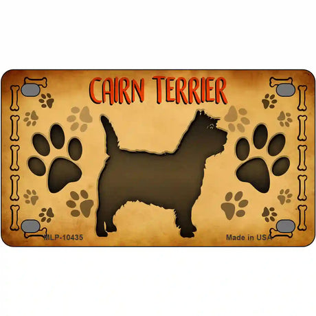 Cairn Terrier Novelty Metal License Plate 4" x 2.2" (MLP)