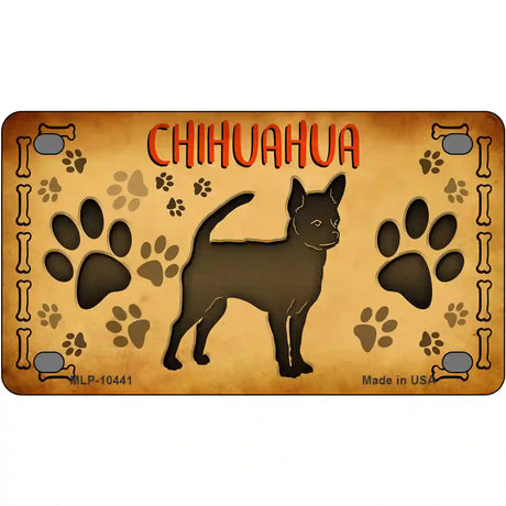 Chihuahua Novelty Metal License Plate 4" x 2.2" (MLP)