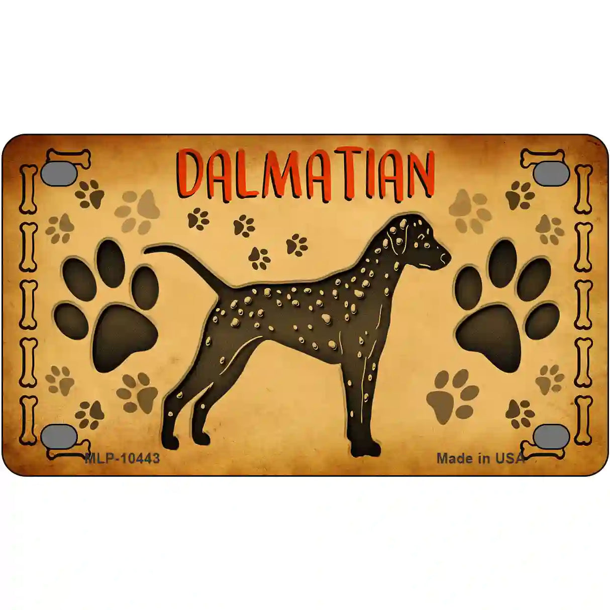 Dalmatian Novelty Metal License Plate 4" x 2.2" (MLP)