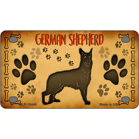 German Shepherd Novelty Metal License Plate 4" x 2.2" (MLP)