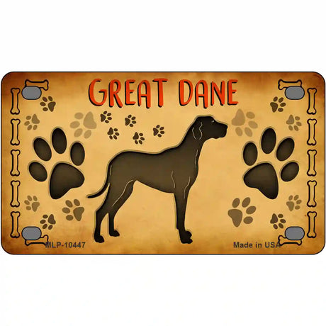 Great Dane Novelty Metal License Plate 4" x 2.2" (MLP)