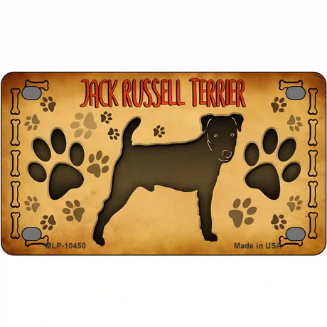 Jack Russell Terrier Novelty Metal License Plate 4" x 2.2" (MLP)