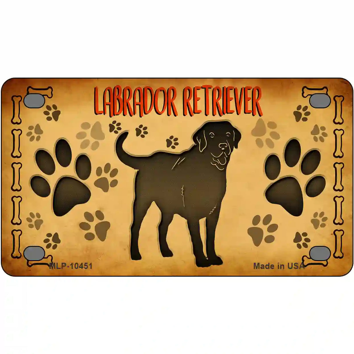 Labrador Retriever Novelty Metal License Plate 4" x 2.2" (MLP)