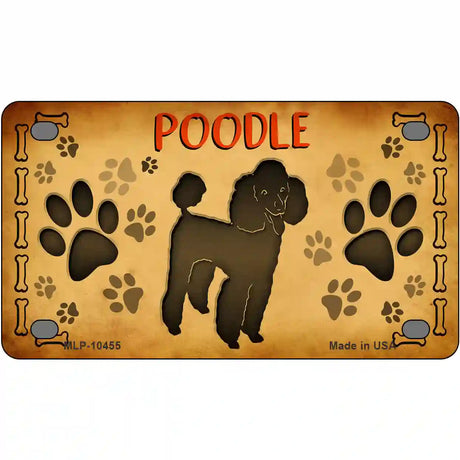 Poodle Novelty Metal License Plate 4" x 2.2" (MLP)