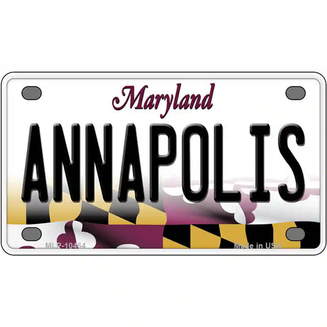 Annapolis Maryland Metal Novelty License Plate 4" x 2.2" (MLP)