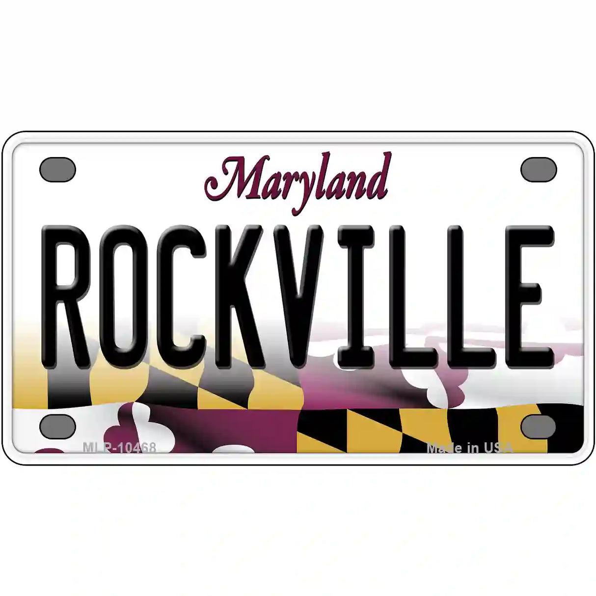 Rockville Maryland Metal Novelty License Plate 4" x 2.2" (MLP)