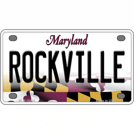 Rockville Maryland Metal Novelty License Plate 4" x 2.2" (MLP)