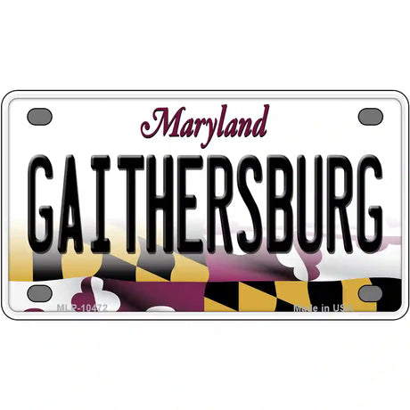 Gaithersburg Maryland Metal Novelty License Plate 4" x 2.2" (MLP)