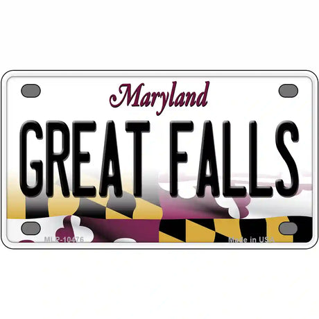 Great Falls Maryland Metal Novelty License Plate 4" x 2.2" (MLP)