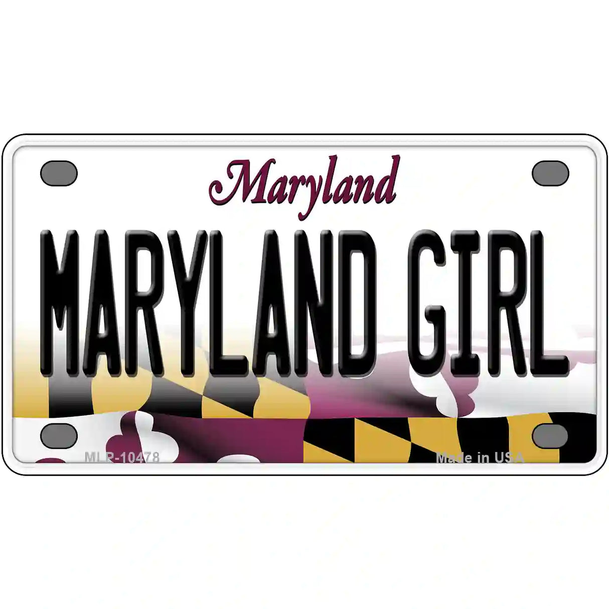 Maryland Girl Maryland Metal Novelty License Plate 4" x 2.2" (MLP)