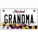 Grandma Maryland Metal Novelty License Plate 4" x 2.2" (MLP)