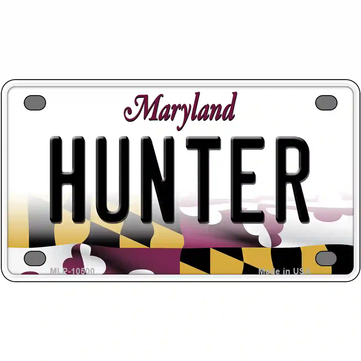 Hunter Maryland Metal Novelty License Plate 4" x 2.2" (MLP)