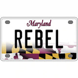 Rebel Maryland Metal Novelty License Plate 4" x 2.2" (MLP)