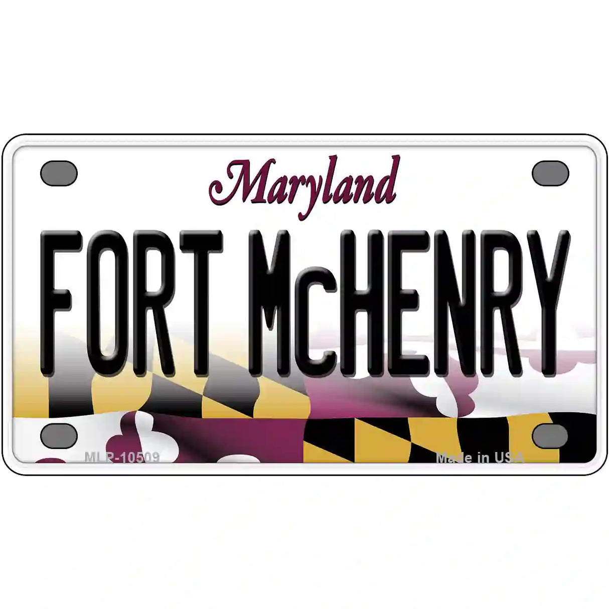 Fort McHenry Maryland Metal Novelty License Plate 4" x 2.2" (MLP)