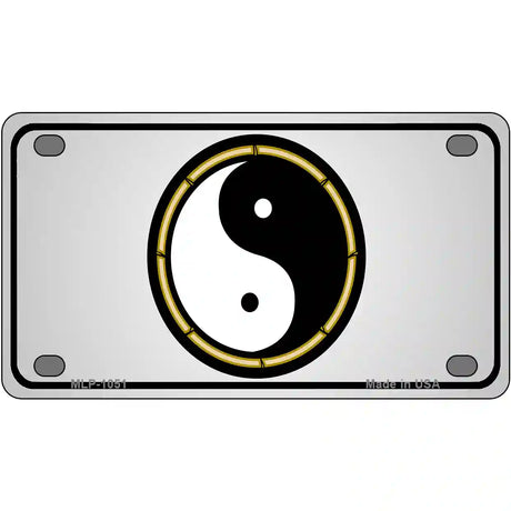 Yin And Yang Novelty Metal License Plate 4" x 2.2" (MLP)