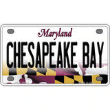 Chesapeake Bay Maryland Metal Novelty License Plate 4" x 2.2" (MLP)