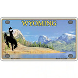 Wyoming Blank Metal Novelty License Plate 4" x 2.2" (MLP)