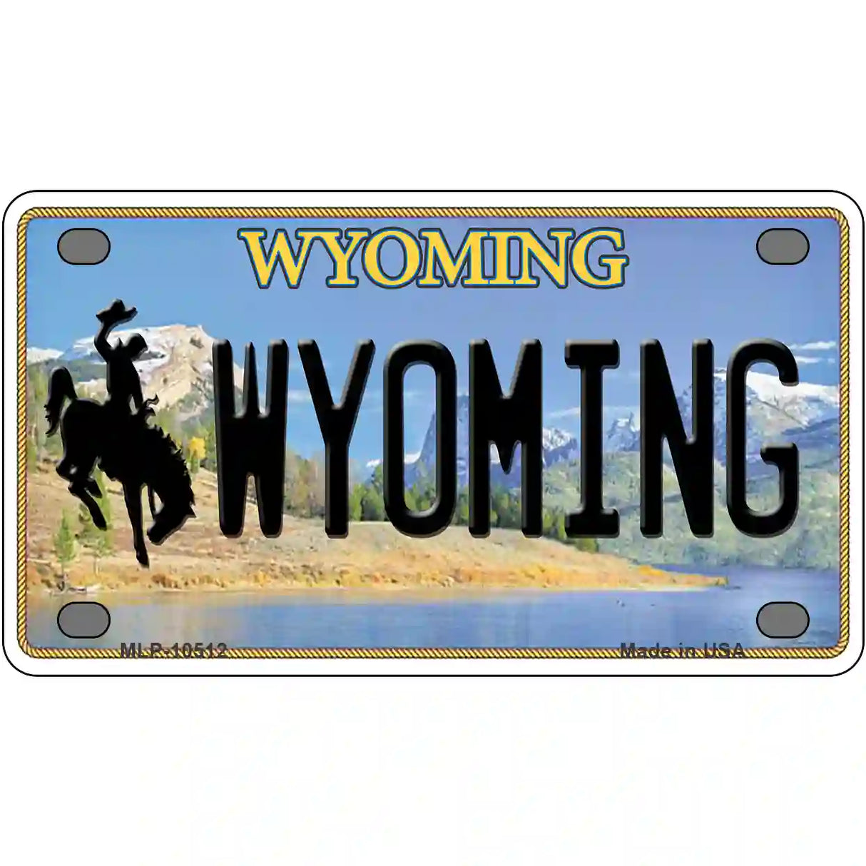 Wyoming Metal Novelty License Plate 4" x 2.2" (MLP)