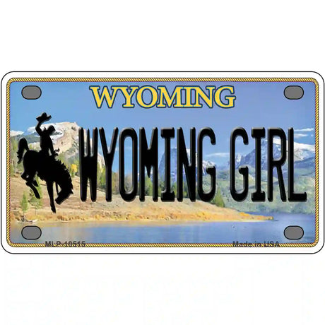 Wyoming Girl Metal Novelty License Plate 4" x 2.2" (MLP)