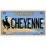 Cheyenne Wyoming Metal Novelty License Plate 4" x 2.2" (MLP)