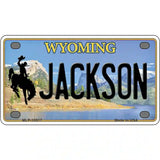 Jackson Wyoming Metal Novelty License Plate 4" x 2.2" (MLP)