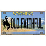 Old Faithful Wyoming Metal Novelty License Plate 4" x 2.2" (MLP)