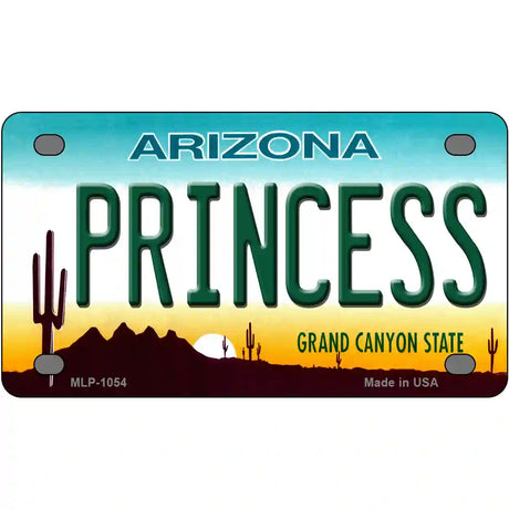 Princess Arizona Novelty Metal License Plate 4" x 2.2" (MLP)