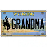 Grandma Wyoming Metal Novelty License Plate 4" x 2.2" (MLP)