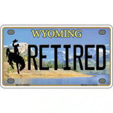 Retired Wyoming Metal Novelty License Plate 4" x 2.2" (MLP)