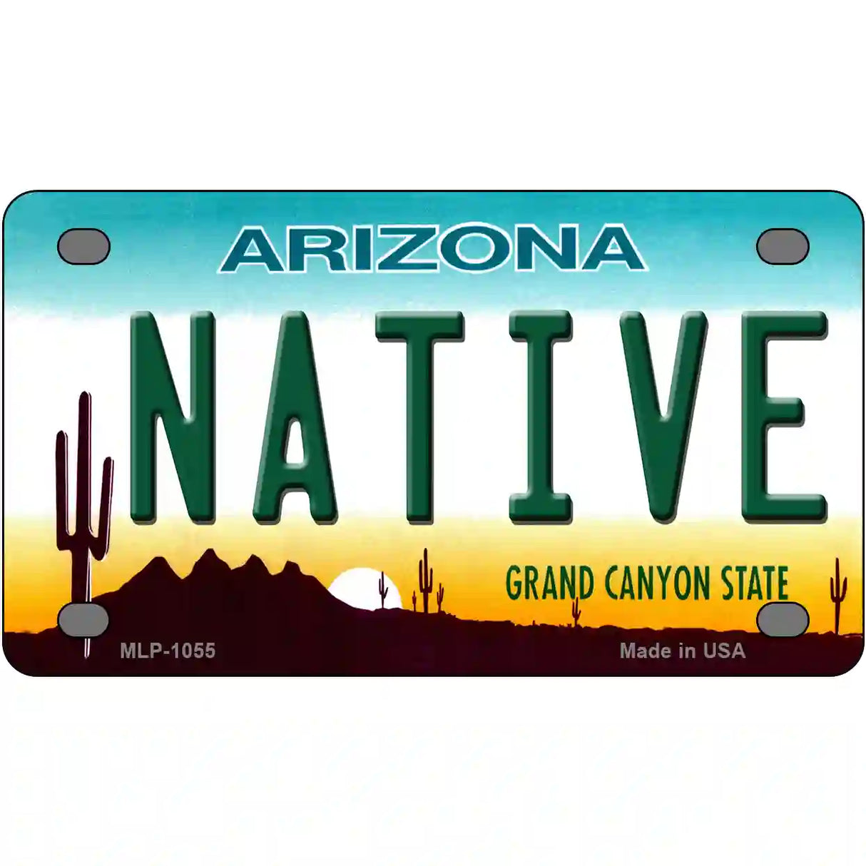 Native Arizona Novelty Metal License Plate 4" x 2.2" (MLP)