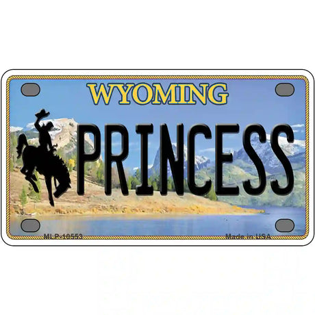 Princess Wyoming Metal Novelty License Plate 4" x 2.2" (MLP)