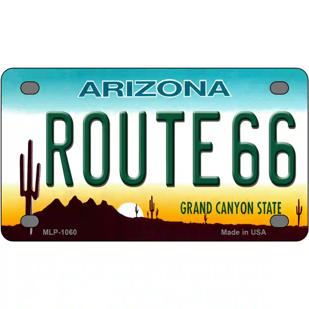 Route 66 Arizona Novelty Metal License Plate 4" x 2.2" (MLP)