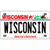 Wisconsin Metal Novelty License Plate 4" x 2.2" (MLP)