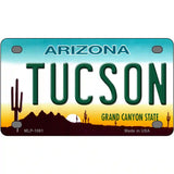 Tucson Arizona Novelty Metal License Plate 4" x 2.2" (MLP)