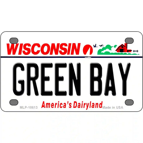 Green Bay Wisconsin Metal Novelty License Plate 4" x 2.2" (MLP)