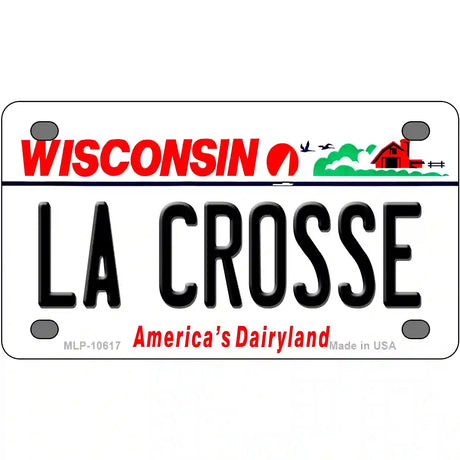 La Crosse Wisconsin Metal Novelty License Plate 4" x 2.2" (MLP)