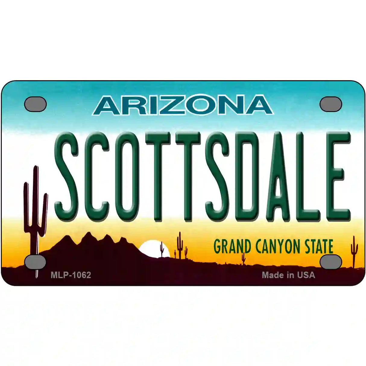 Scottsdale Arizona Novelty Metal License Plate 4" x 2.2" (MLP)