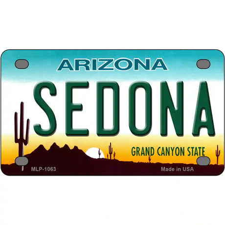 Sedona Arizona Novelty Metal License Plate 4" x 2.2" (MLP)