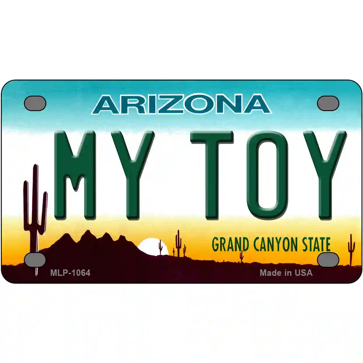 My Toy Arizona Metal License Plate 4" x 2.2" (MLP)