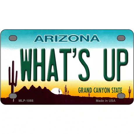 Whats Up Novelty Metal License Plate 4" x 2.2" (MLP)