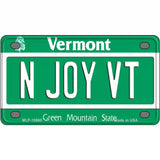 N Joy VT Vermont Metal Novelty License Plate 4" x 2.2" (MLP)