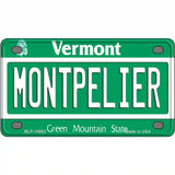 Montpelier Vermont Metal Novelty License Plate 4" x 2.2" (MLP)