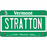 Stratton Vermont Metal Novelty License Plate 4" x 2.2" (MLP)