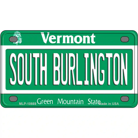 South Burlington Vermont Metal Novelty License Plate 4" x 2.2" (MLP)