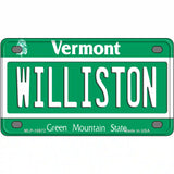 Williston Vermont Metal Novelty License Plate 4" x 2.2" (MLP)