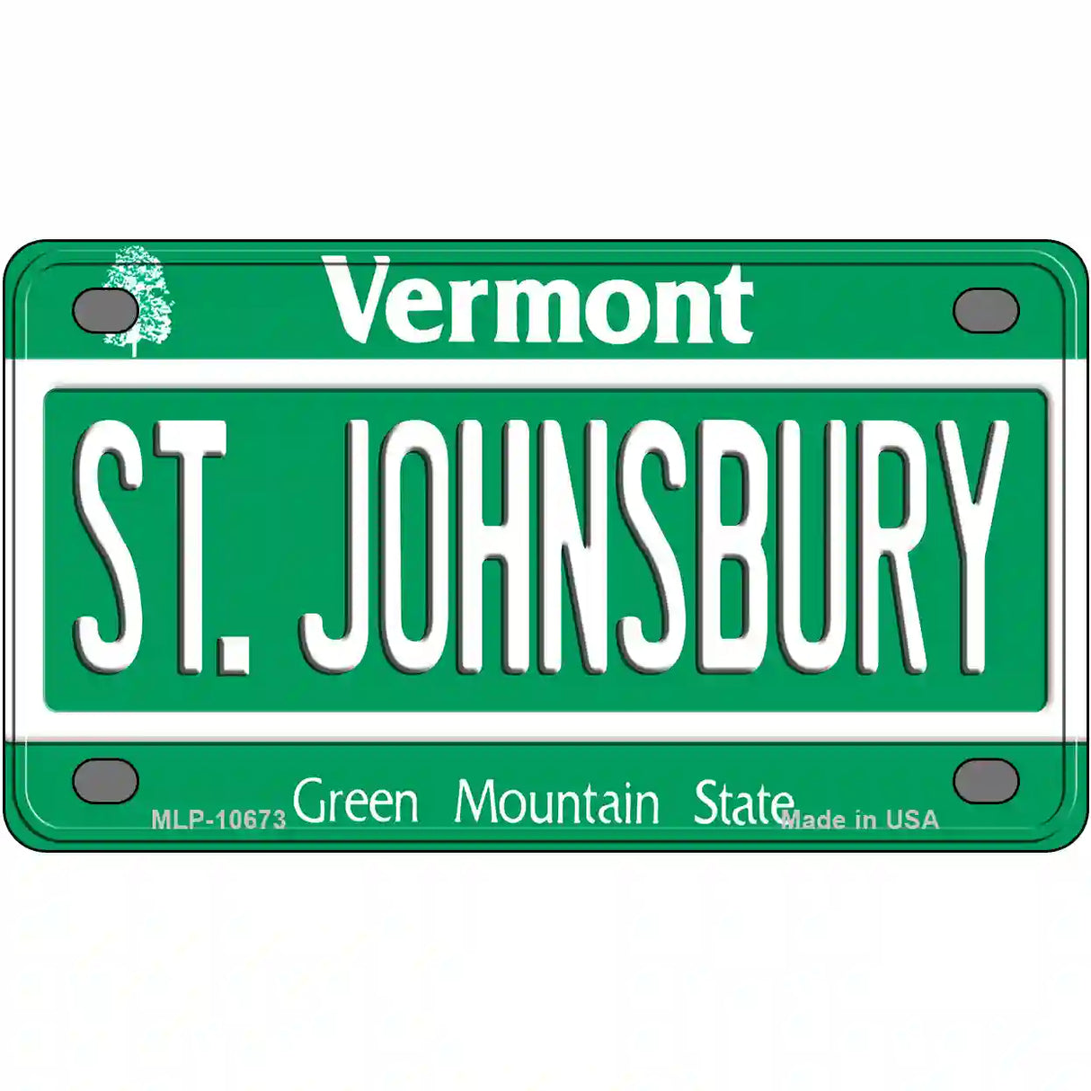 St Johnsbury Vermont Metal Novelty License Plate 4" x 2.2" (MLP)