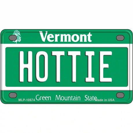 Hottie Vermont Metal Novelty License Plate 4" x 2.2" (MLP)