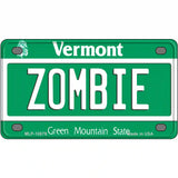 Zombie Vermont Metal Novelty License Plate 4" x 2.2" (MLP)