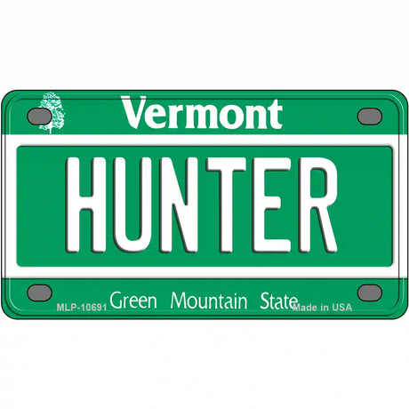 Hunter Vermont Metal Novelty License Plate 4" x 2.2" (MLP)